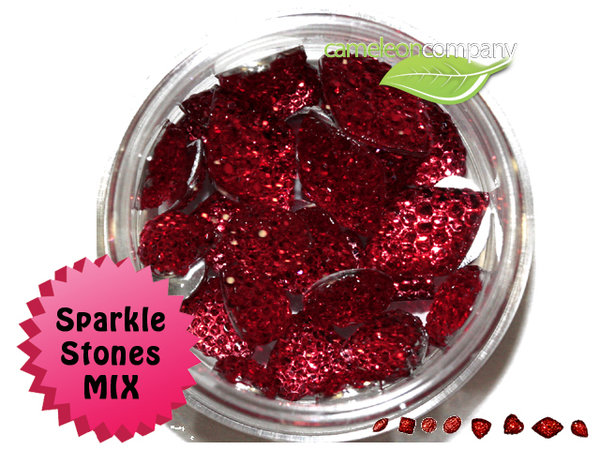Sparkle Stones  MIX Red