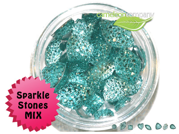 Sparkle Stones  MIX Light Blue