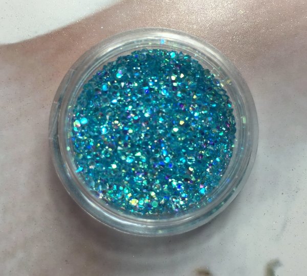 100 Mini Crystals Farbe Blue AB
